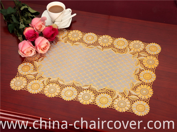 38*55cm Gold PVC Lace Tablemat /Tablemat with Gold Lace